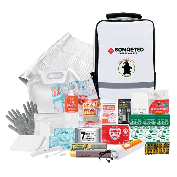 暗闇で光るくまモン多機能リュック防災25点セット<常温便>