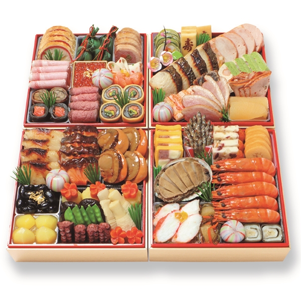 【配送/12月31日】わらびの里 和洋風 料亭おせち四段重