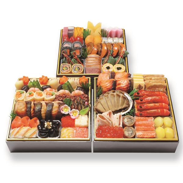 【配送/12月31日】わらびの里 和風料亭おせち三段重