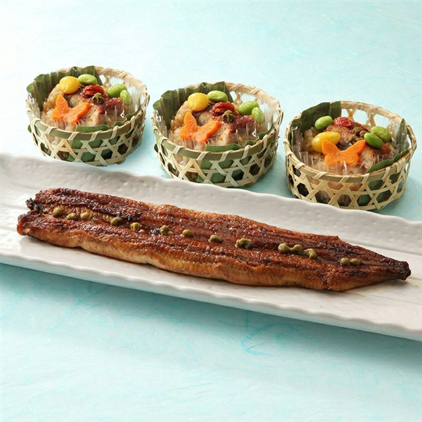 <6月13日(土)までの承り>【京料理 美濃吉】鰻蒲焼と鰻飯蒸し詰合せ (UK−80)<冷凍>