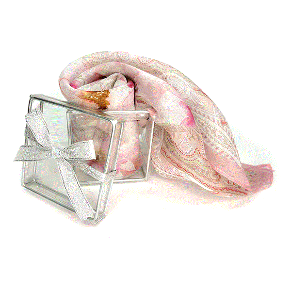 【フィオリトゥーラ ジョヴァンナ】シルクスカーフ(ピンク)