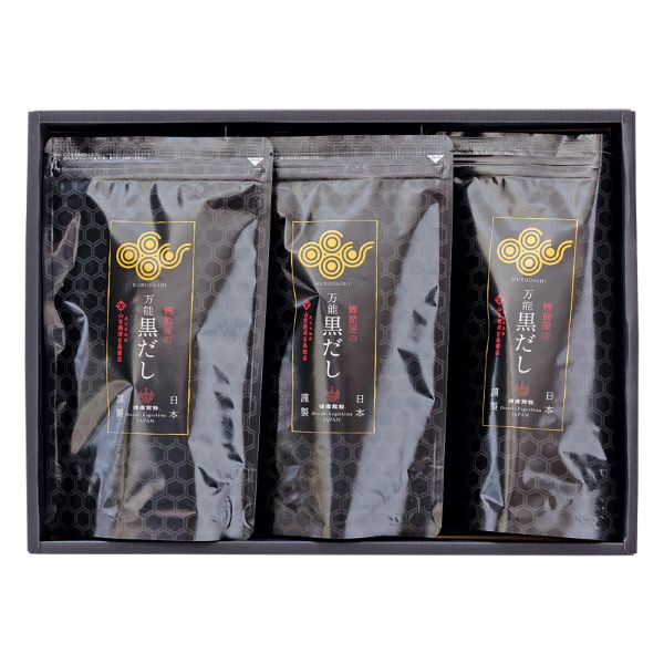 <7月以降お届け>山吉國澤百馬商店 黒だし3袋セット<常温便>