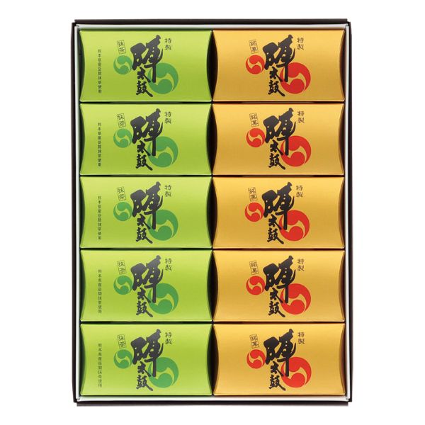 <7月以降お届け>お菓子の香梅 特製陣太鼓 2種10個入<常温便>