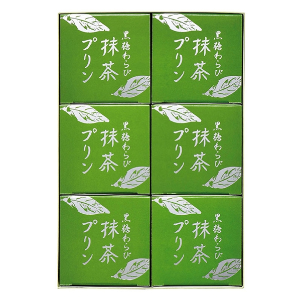 <7月以降お届け>京都【鶴屋吉信】黒糖わらび抹茶プリン6個入<常温便>