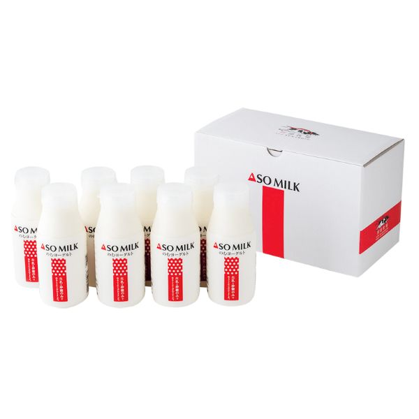 <7月以降お届け>【阿部牧場】ASOMILKのむヨーグルト200ml8本セット<産直・送料込み>