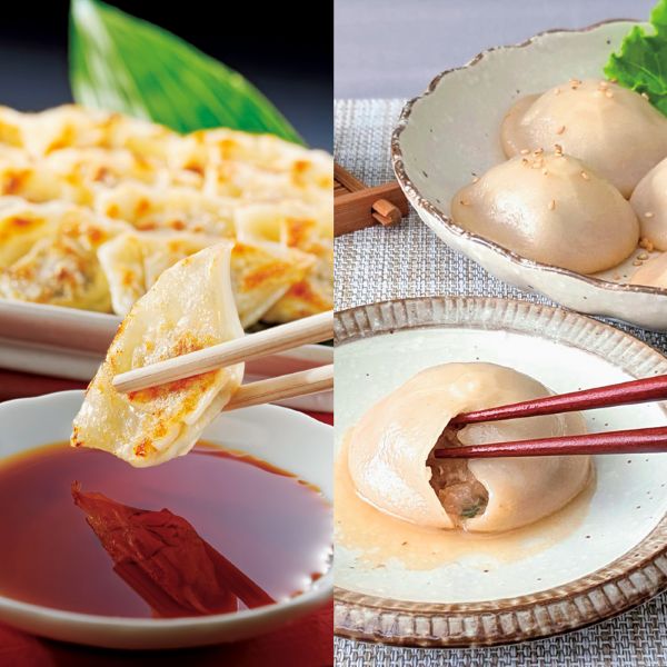 <7月以降お届け>兵庫・芦屋 一口餃子「壱心」と黒豚焼売と黒豚焼き小籠包セット<産直・送料込み>
