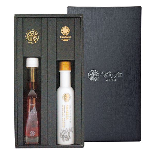 <7月以降お届け>天草オリーブ園AVILO 天草スペシャルブレンド&レッドペッパーオリーブオイルセット<常温便>