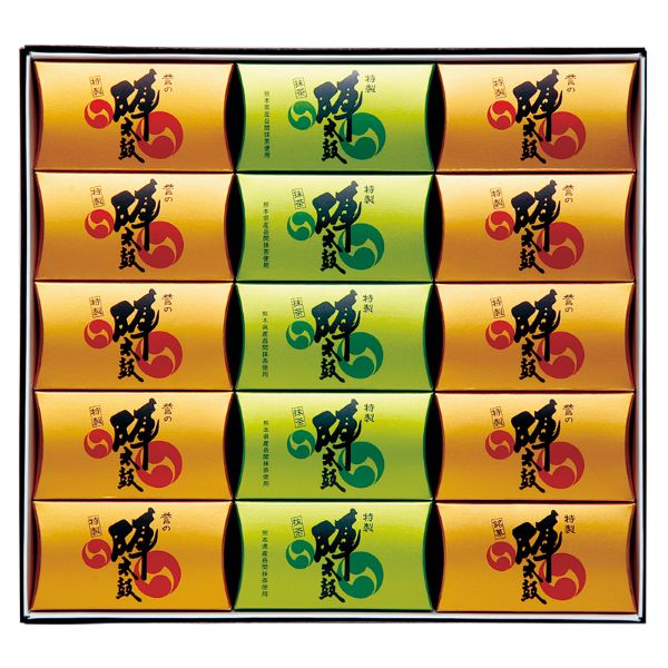 <7月以降お届け>お菓子の香梅 特製陣太鼓 2種15個入<常温便>
