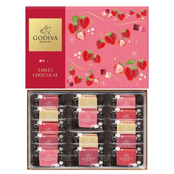 【ゴディバ】サブレショコラ ストロベリー アソートメント 14個入