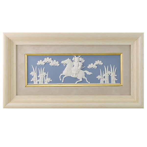 【ウェッジウッド】ジャスパー リトルサムライ プラーク(木製フレーム)