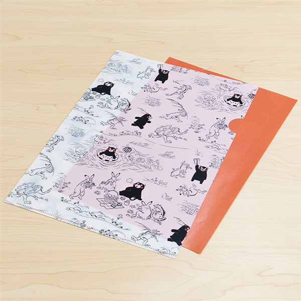 【くまモン】くまモン×鳥獣戯画 クリアファイル