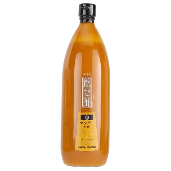【セゾンファクトリー】飲む酢　マンゴー黒酢　1000ｍｌ