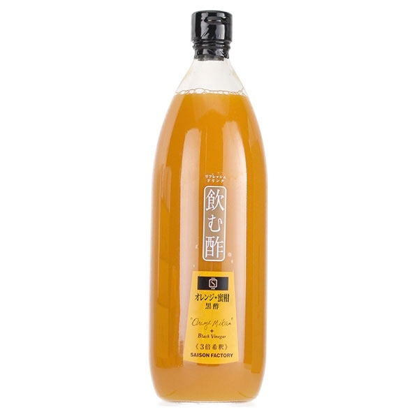 【セゾンファクトリー】飲む酢　オレンジ＋蜜柑黒酢　1000ｍｌ