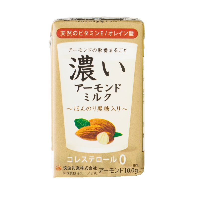 【筑波乳業】濃いアーモンドミルク(ほんのり黒糖入り)(125ml)