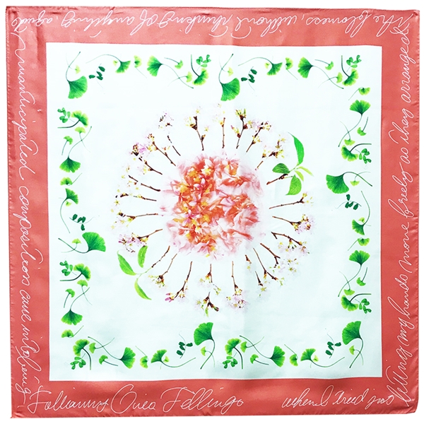 【やまがシルクスカーフ】桜・イチョウ (ギフト箱入り)