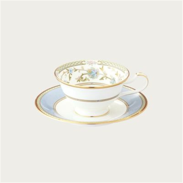 【ノリタケ】ヨシノ ティー・コーヒー碗皿(グレー)