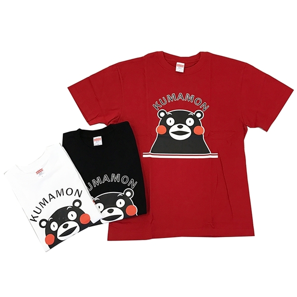 【くまモン】Tシャツ ニューフェイス (L 赤)