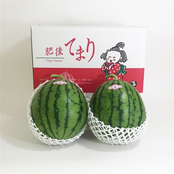 熊本県産 肥後てまり(小玉すいか)2玉<オンラインストア特別価格>