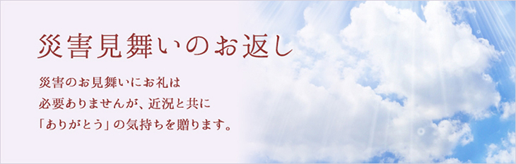 災害見舞いのお返し 目的で選ぶ贈りもの 鶴屋オンラインストア